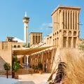 Street in Al Fahidi quarter in Old Dubai Royalty Free Stock Photo