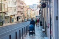 A street in Alfama district of Lisbon Portugal close to Miradouro da Graca Royalty Free Stock Photo