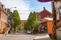 Street through American small town of Jim Thorpe Royalty Free Stock Photo