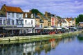 Street of amiens on the bord of river Royalty Free Stock Photo