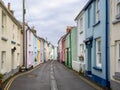 Street in Appledore, North Devon. Colourful seaside cottages. Royalty Free Stock Photo