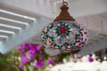 Street arabian mosaic round lamp soft light in Egypt