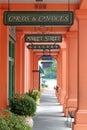 Street Arch and shops in Celebration near Orlando