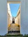 Street architecture in Avis village, Portugal