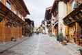 Street and architecture building at Dukezong old town, located in Zhongdian city Shangri-La. landmark and popular spot for