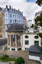 Spa town Karlovy Vary, street architecture detail, Czech Republic