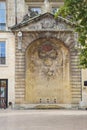 Street and architecture near the Place de la Bourse square in Bordeau Royalty Free Stock Photo