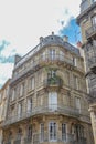 Street and architecture near the Place de la Bourse square in Bordeau Royalty Free Stock Photo