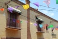 Street and Architecture of Tequisquiapan, Queretaro, Mexico.