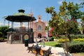 Street and Architecture of Tequisquiapan, Queretaro, Mexico.