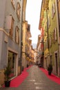 Street in Arco in North Italy at Christmas