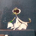 Street art alien in London