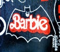 Street art Barbie and Batman Royalty Free Stock Photo