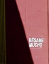 Street Art `Besame Mucho` Kiss me often Royalty Free Stock Photo