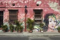 Street art in Cartagena, Colombia Royalty Free Stock Photo