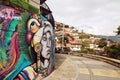 Street art in Comuna 13, Medellin, Colombia