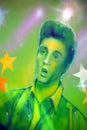 Street art Elvis Presley Royalty Free Stock Photo