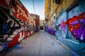 Street art in Graffiti Alley, in the Fashion District of Toronto Royalty Free Stock Photo