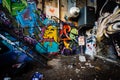 Street art in Graffiti Alley, in the Fashion District of Toronto Royalty Free Stock Photo