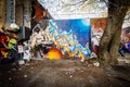 Street art in Graffiti Alley, in the Fashion District of Toronto Royalty Free Stock Photo