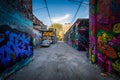 Street art in Graffiti Alley, in the Fashion District of Toronto Royalty Free Stock Photo