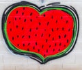 Street art graffiti of a heart-shaped sanctity Royalty Free Stock Photo