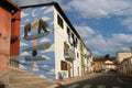 Street art graffiti in the old town of Aielli, Avezzano, Italy