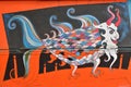 Street art graffiti in Valparaiso Chile colorfull Royalty Free Stock Photo