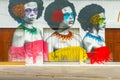 Street art graffiti on a wall in the street of Cartagena, Colombia, South America Royalty Free Stock Photo