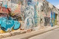 Street art graffiti on a wall in the street of Cartagena, Colombia, South America Royalty Free Stock Photo