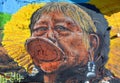 Street art Indian tribe Kayapo Royalty Free Stock Photo