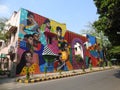 Street art in Lodhi colony Delhi India