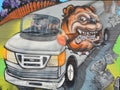 Street art Montreal bulldog