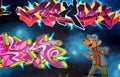 Street art Montreal comic rat