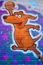 Street art Montreal funny dog