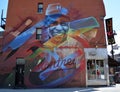 Street art Montreal  Jackie Robinson Royalty Free Stock Photo