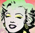 Street art Montreal Marilyn Monroe . Royalty Free Stock Photo