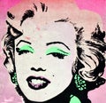 Street art Montreal Marilyn Monroe . Royalty Free Stock Photo