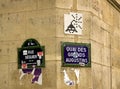 Street art. Mosaic. Rue SÃÂ©guier and quai des grands Augustins Paris France