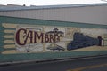 Street art mural of the Cambria Train Station located in Christiansburg Virginia