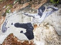 Street Art Mural in Georgetown, Penang, Malaysia Royalty Free Stock Photo