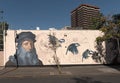 Street art mural, graffiti in the capital of Chile, Santiago