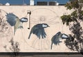 Street art mural, graffiti in the capital of Chile, Santiago