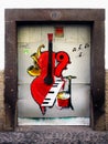 Street Art, Painted Door, Madeira