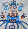 Street Art in Palermo Sicily Italy- Blue Octopus