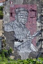 Street Art Portugal, Federico Draw grandfather in Porto