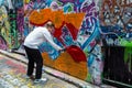 Street art in Rutledge Lane in Melbourne, Australia