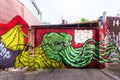 Street art by an unknown artist of Cthulhu, in Collingwood, Melbourne