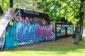 Graffiti on a wall in public park