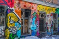 Street-art on the walls of abandoned house Royalty Free Stock Photo